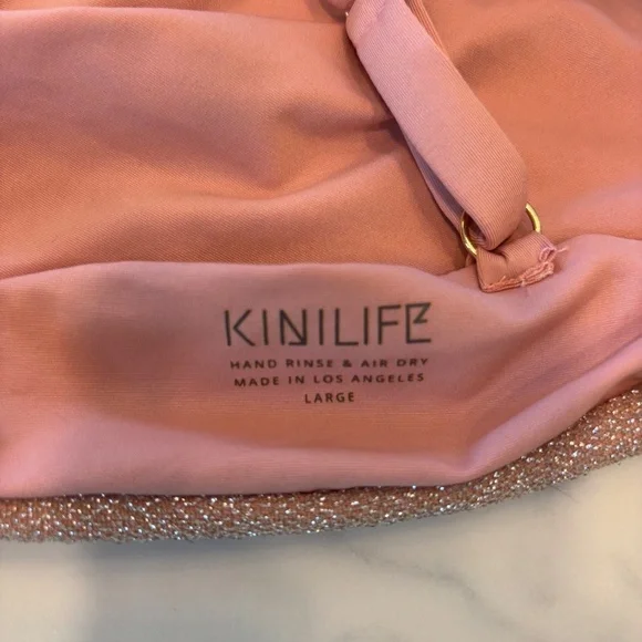 Kinilife Pink Glimmer Pleat Top - Picture 5 of 5